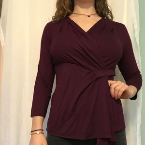 Long-sleeve Blouse w Front Tie
